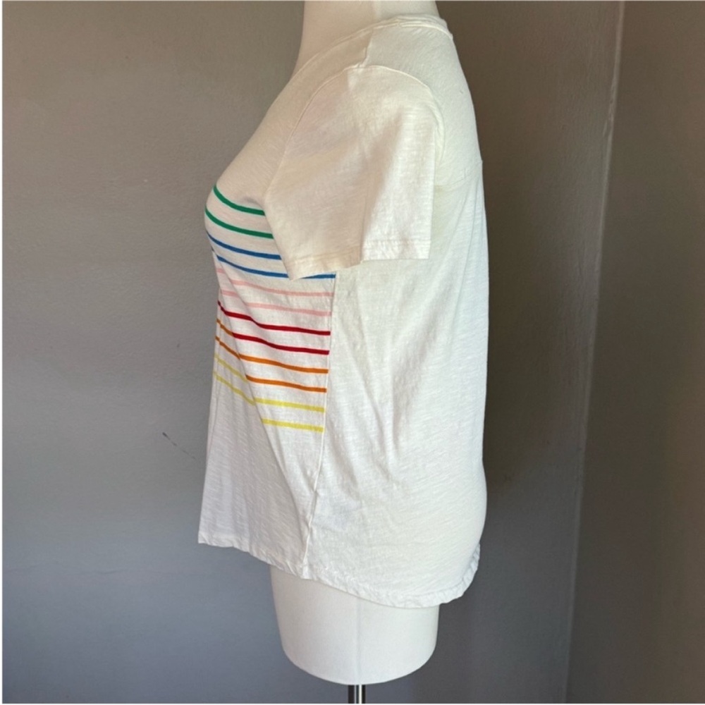 Style & Co Cream and Multi-Colored Striped Tee - Picture 4 of 8